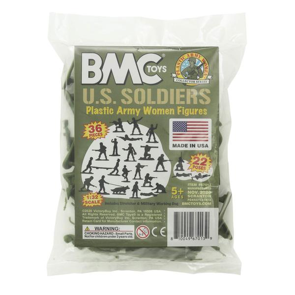 Imagem de BMC Plastic Army Women - 36pc OD Green Female Soldier Figures - Made in USA