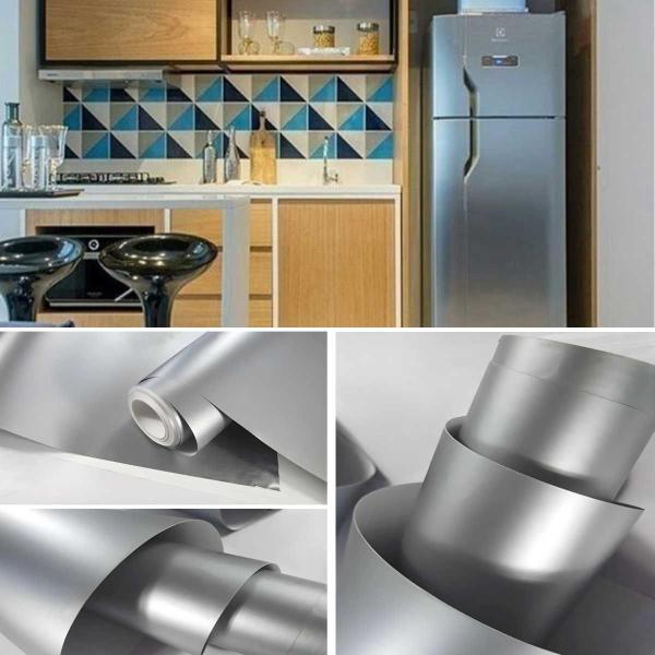 Bobina Adesivo Vinil Prata Inox Envelopamento 50m X 50cm - BG Adesivos Imagem de Bobina Adesivo Vinil Prata Inox Envelopamento 50m X 50cm