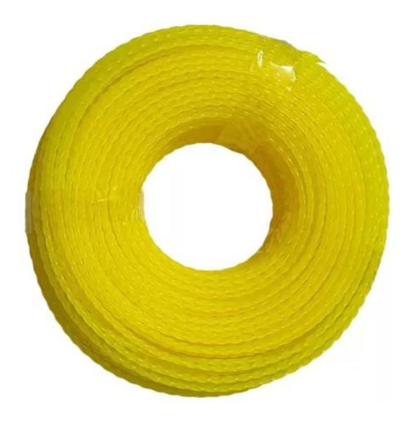 Imagem de Bobina Fio Nylon 2,5 mm Torcido 420g Amarelo Uso Profissional