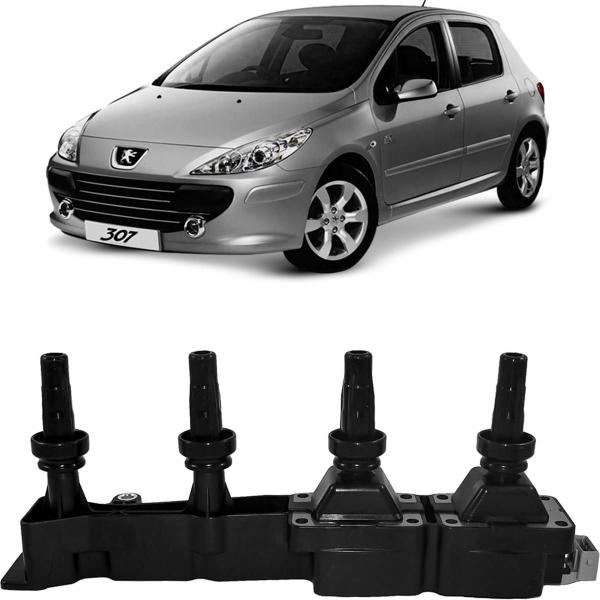 Imagem de Bobina Ignição Peugeot 307 1.6 2002 a 2011 Magneti Marelli