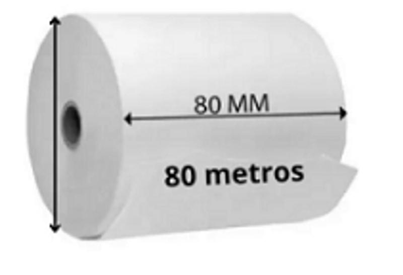 Imagem de Bobina Térmica para PDV  80mmx80m  Amarela Branca