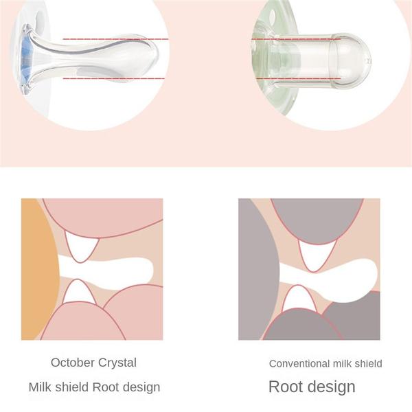 Imagem de Boca de silicone respirável, chupeta anti-malformação macia,