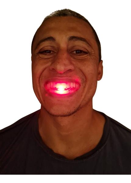 Imagem de Boca Piscando Dentadura Silicone Led Fantasia Festas Rave