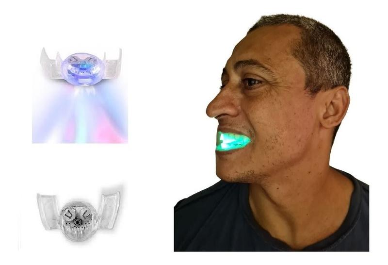 Imagem de Boca Piscando Dentadura Silicone Led Fantasia Festas Rave