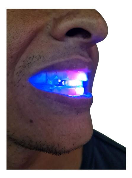 Imagem de Boca Piscando Dentadura Silicone Led Fantasia Festas Rave