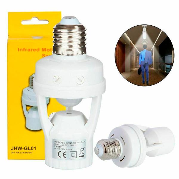 Bocal De Lâmpada Inteligente Com Sensor Presença E27 - Higa Shop Imagem de Bocal De Lâmpada Inteligente Com Sensor Presença E27