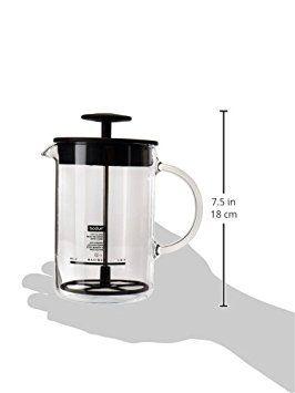 Imagem de Bodum 1446-01US4 Leite Manual Latteo Frother, 8 Onças, Preto