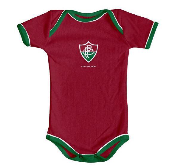 Imagem de Body Bebê Fluminense Grená Manga Curta - Torcida Baby