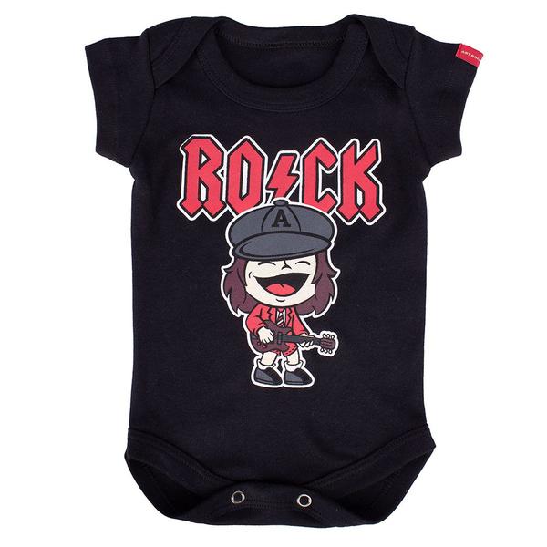 Imagem de Body Bebê Rock ACDC Baby Preto