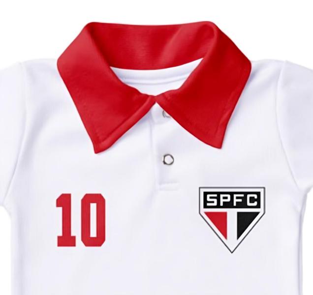 Imagem de Body Bori Bebê Infantil São Paulo Camisa Polo Time de Futebol Oficial Licenciado Torcida Baby