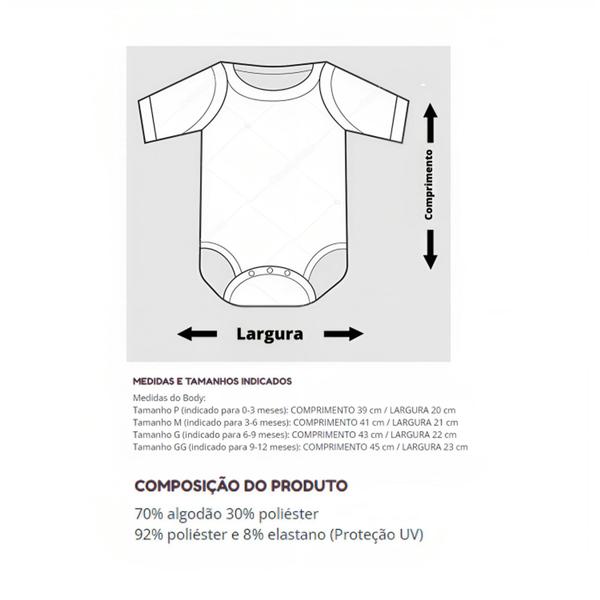 Imagem de Body Bori Bebê Infantil São Paulo Camisa Polo Time de Futebol Oficial Licenciado Torcida Baby