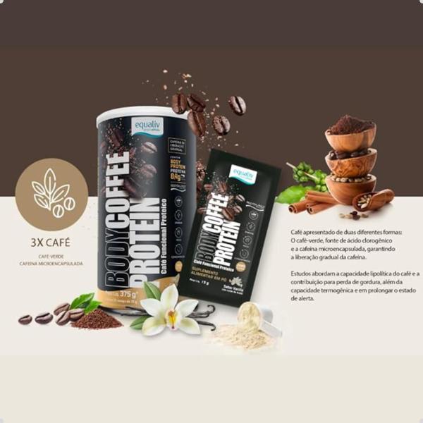 Imagem de Body Coffee Protein Café Funcional 375g Equaliv