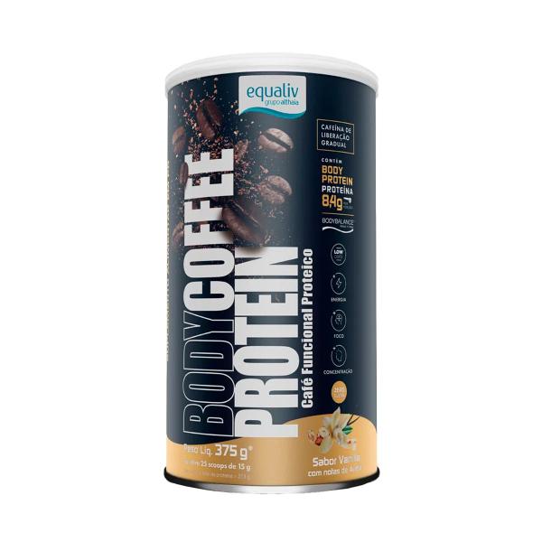 Body Coffee Protein da Equaliv Sabor Baunilha Pote com 375g Imagem de Body Coffee Protein da Equaliv Sabor Baunilha Pote com 375g