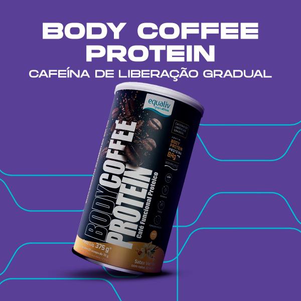 Body Coffee Protein da Equaliv Sabor Baunilha Pote com 375g Imagem de Body Coffee Protein da Equaliv Sabor Baunilha Pote com 375g