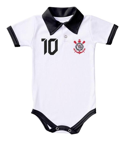 Imagem de Body Corinthians Polo Branco Torcida Baby