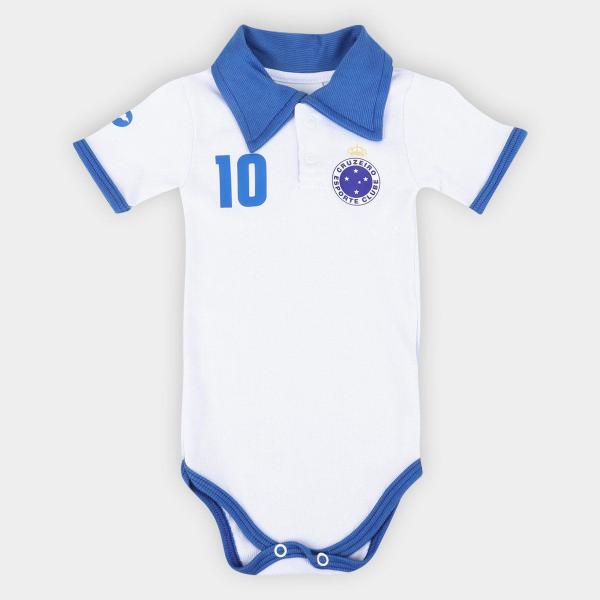 Imagem de Body Cruzeiro Polo Roupa Bebê Camisa Manto Baby Oficial