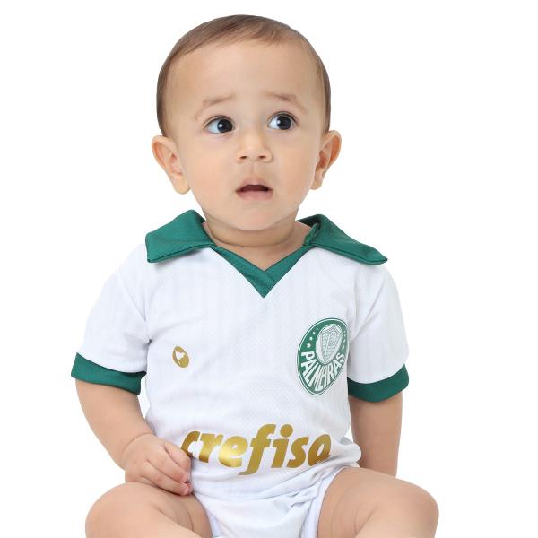 Imagem de Body Palmeiras Bebe Recem Nascido Com Patrocinio Oficial Branco Torcidababy