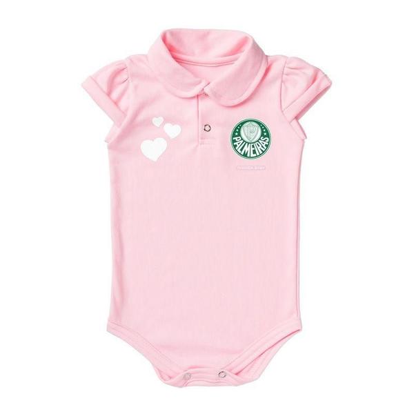 Imagem de Body Palmeiras Polo Rosa Torcida Baby