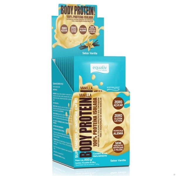 Imagem de Body Protein 100% Isolado 10 Sachês 20G Equaliv Baunilha