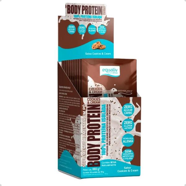 Imagem de Body Protein 100% Isolado Caixa 10 Sachês 20g Equaliv