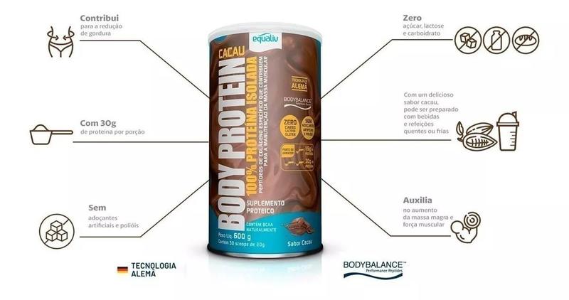 Imagem de Body Protein Cacau 600G Suplemento Proteico