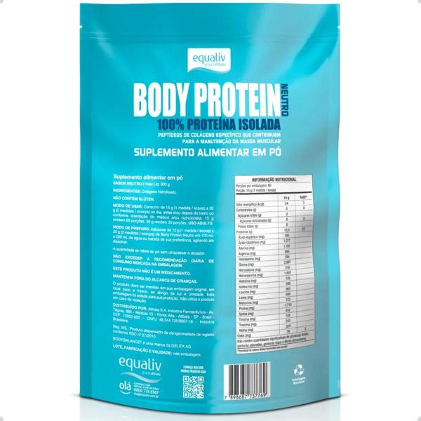 Imagem de Body Protein Collagen Peptídeos Isolada Refil 900g Equaliv