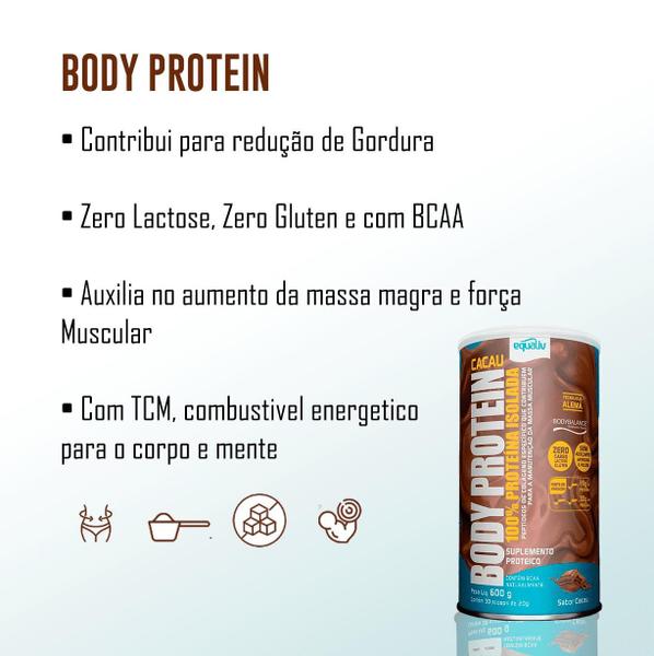 Imagem de Body Protein Equaliv Proteina Isolada Sabor Cacau 600g