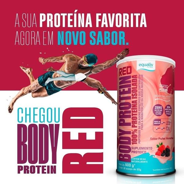 Imagem de Body Protein Red Frutas Vermelhas 100% Proteina 600g Equaliv