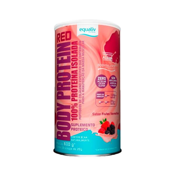 Imagem de Body Protein Red - Frutas Vermelhas - 600g - Proteína de Colágeno - Equaliv