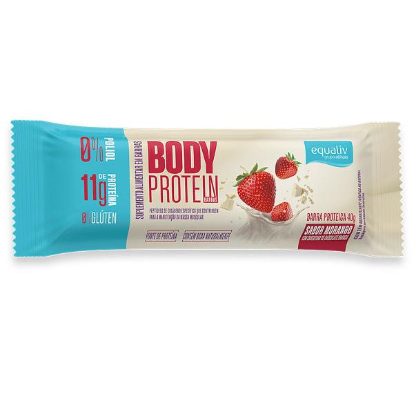 Imagem de Body Protein Sabor Morango 11g De Proteína 9 Barras Equaliv