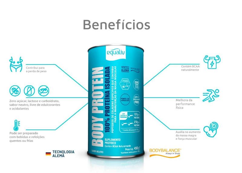 Imagem de Body Protein Sabor Neutro Sachê de 900g-Equaliv