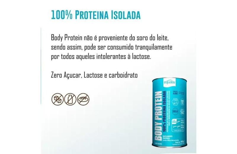 Imagem de Body Protein X450g 100% Isolada Neutro 450 g Equaliv