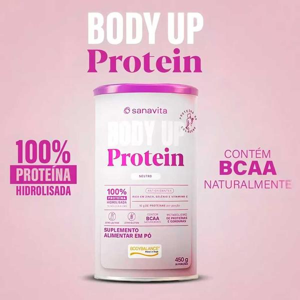 Imagem de Body Up Protein - 100% Proteina Hidrolisada Alemã - Neutro - 450g - Sanavita