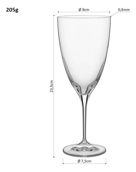 Imagem de BOHEMIA KATE TAÇA VINHO 23x9x9cm 480ml CRISTAL TRANSP 6PÇ