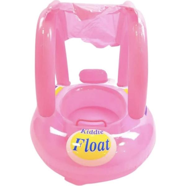 Imagem de Boia Bote Bebê Cobertura Fralda Infantil Rosa Ou Azu Boia Piscina Bebe