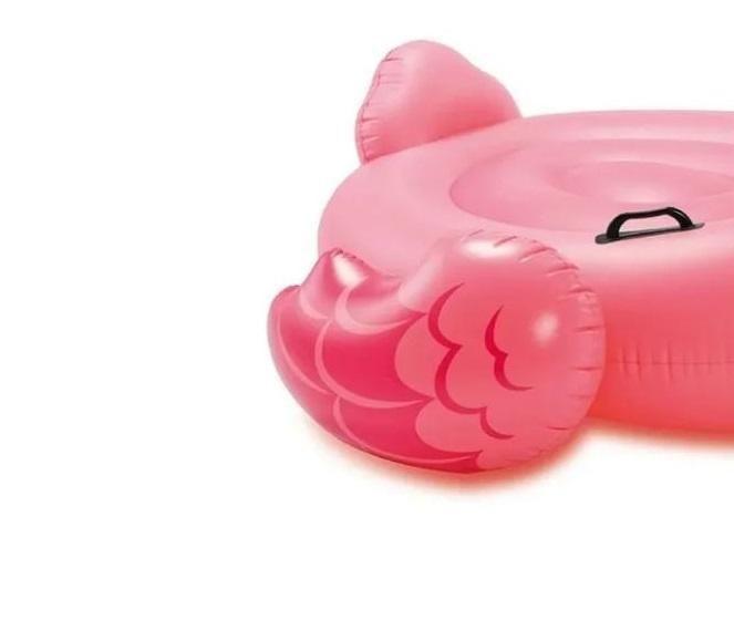 Imagem de Boia Bote Flamingo Inflável Infantil Piscina Praia Criança