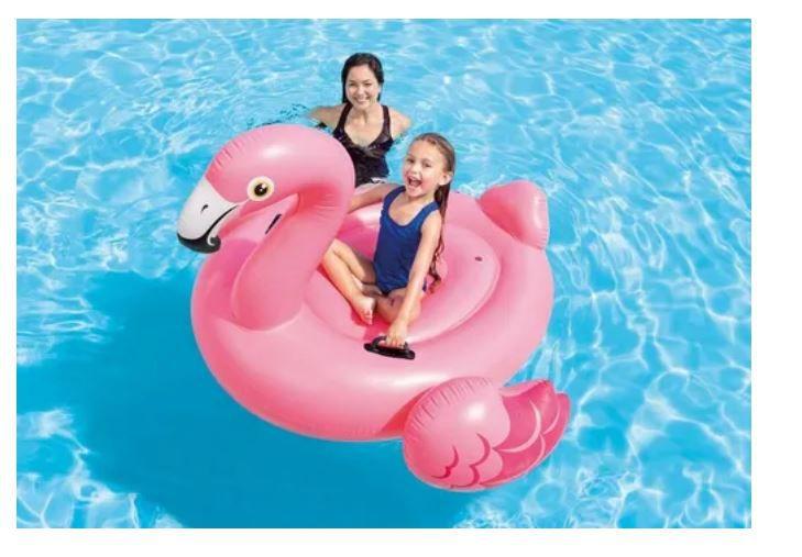 Imagem de Boia Bote Flamingo Inflável Infantil Piscina Praia Criança