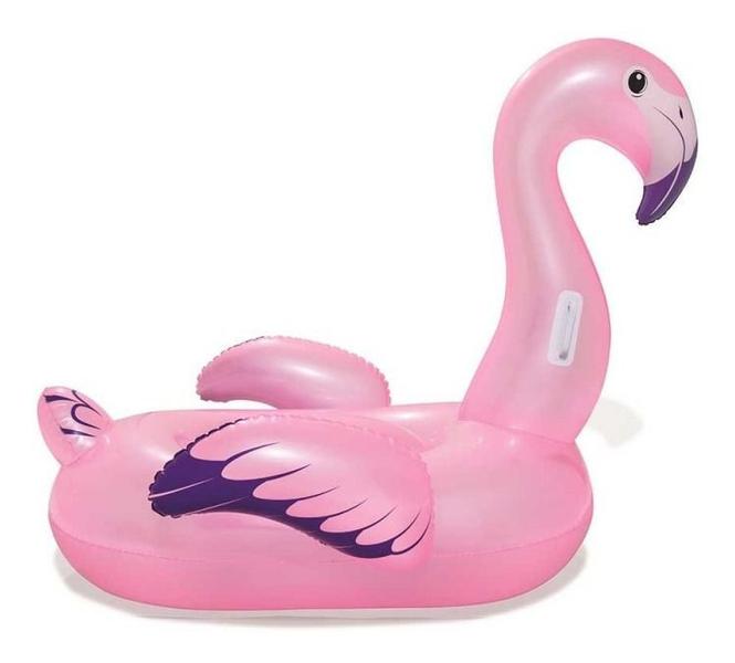 Imagem de Boia Bote Inflável Infantil Flamingo Piscina Lazer 1,27m