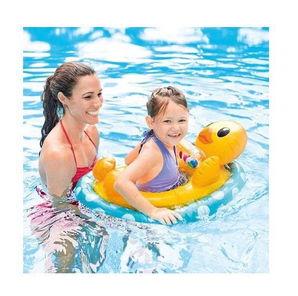 Imagem de Boia Bote Inflável Pato Amarelo Infantil Praia Piscina