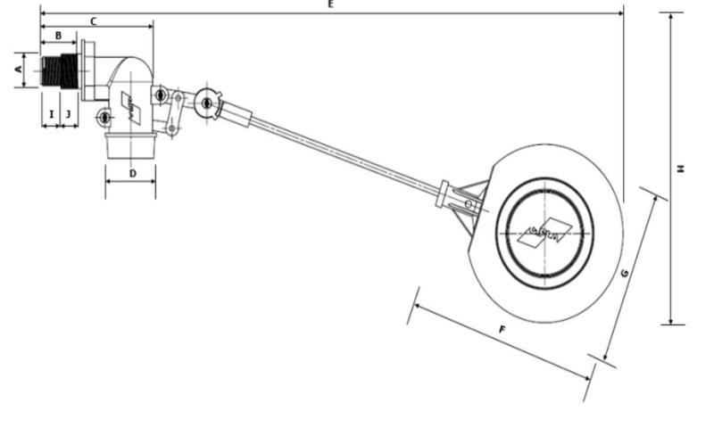 Imagem de Boia Caixa D'água 1/2"pol e 3/4"pol Alta Vazão Cipla