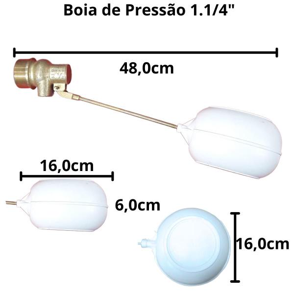 Imagem de Boia Caixa Dagua Alta Pressao 1 1/4 De Metal Metrox 114