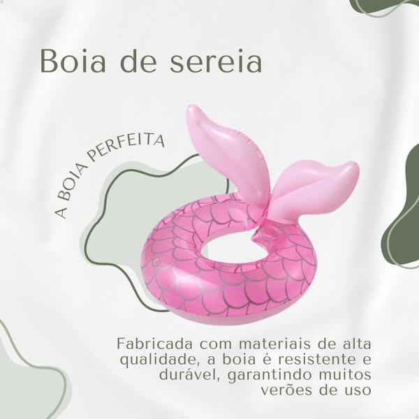 Imagem de Boia Cauda Rabo De Sereia Redonda Infantil Piscina Criança