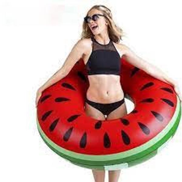Boia Cintura Redonda Inflável Melancia 114 cm Adulto Praia Piscina Dutetoys Imagem de Boia Cintura Redonda Inflável Melancia 114 cm Adulto Praia Piscina Dutetoys