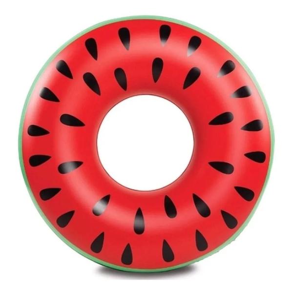 Boia Cintura Redonda Inflável Melancia 114 cm Adulto Praia Piscina Dutetoys Imagem de Boia Cintura Redonda Inflável Melancia 114 cm Adulto Praia Piscina Dutetoys