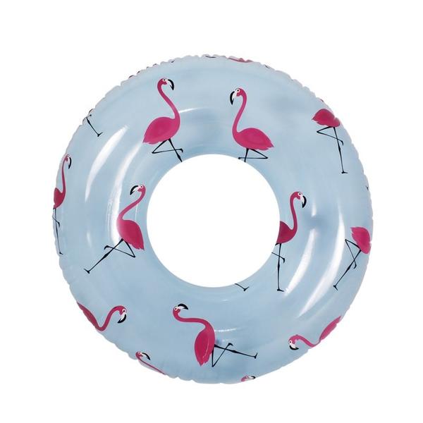 Imagem de Boia Circular Anel Estampada Flamingo 108cm - Bel Lazer