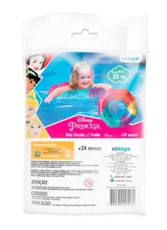 Imagem de Boia Circular com Fralda Inflável Infantil Princesas Disney 56 cm Ø - Para Até 30 kg