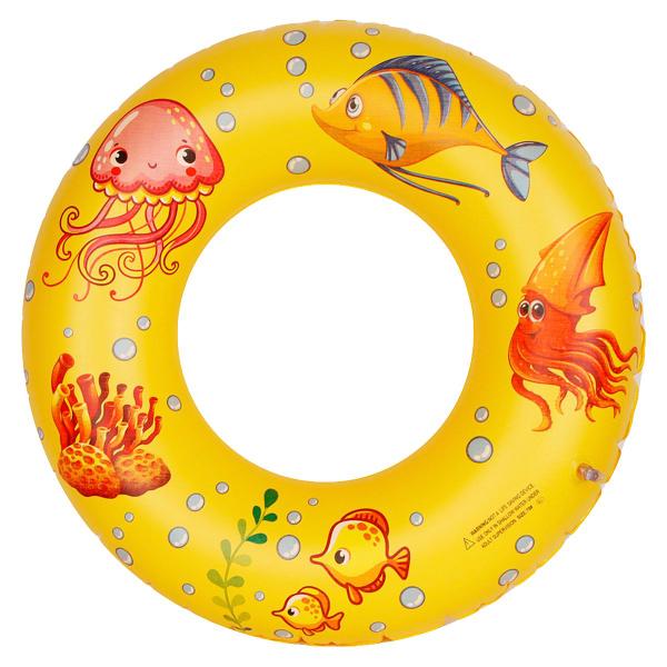 Imagem de Boia Circular Decorada 64cm Amarelo Boia Redonda Boia Circular Boia Redonda Para Criança Boia Circular de Piscina