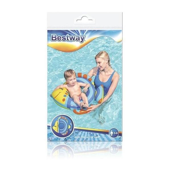 Imagem de Boia Circular Infantil Peixe Criança P/ Piscina Praia 81 Cm