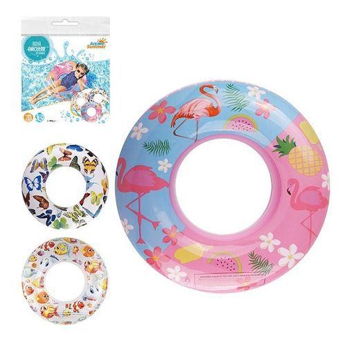 Imagem de Boia Circular Inflável colorida 90cm Infantil Piscina