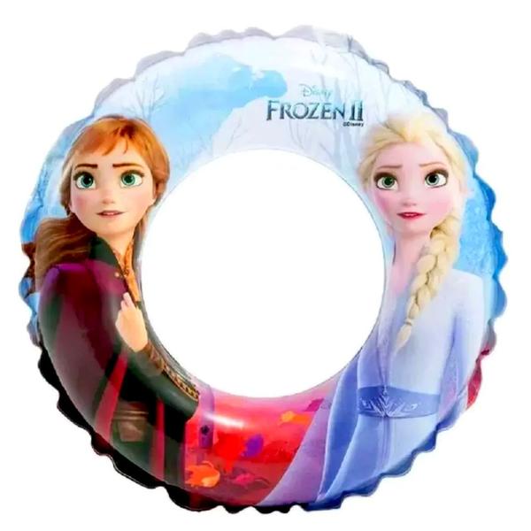 Imagem de Boia Circular Inflável Infantil 56Cm da Frozen p/ Meninas